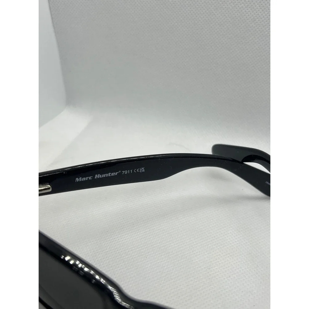 Marc Hunter 7911 Rectangular Sunglasses Shiny Black Fashion Eyewear‎